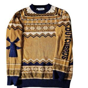 Dutch Bros Sweater Size S Nordic Christmas Snowflake Crewneck Pullover Unisex